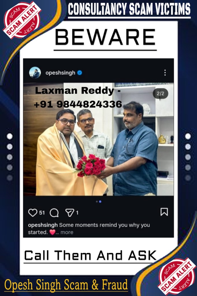Consultancy scam victims — Laxman Reddy