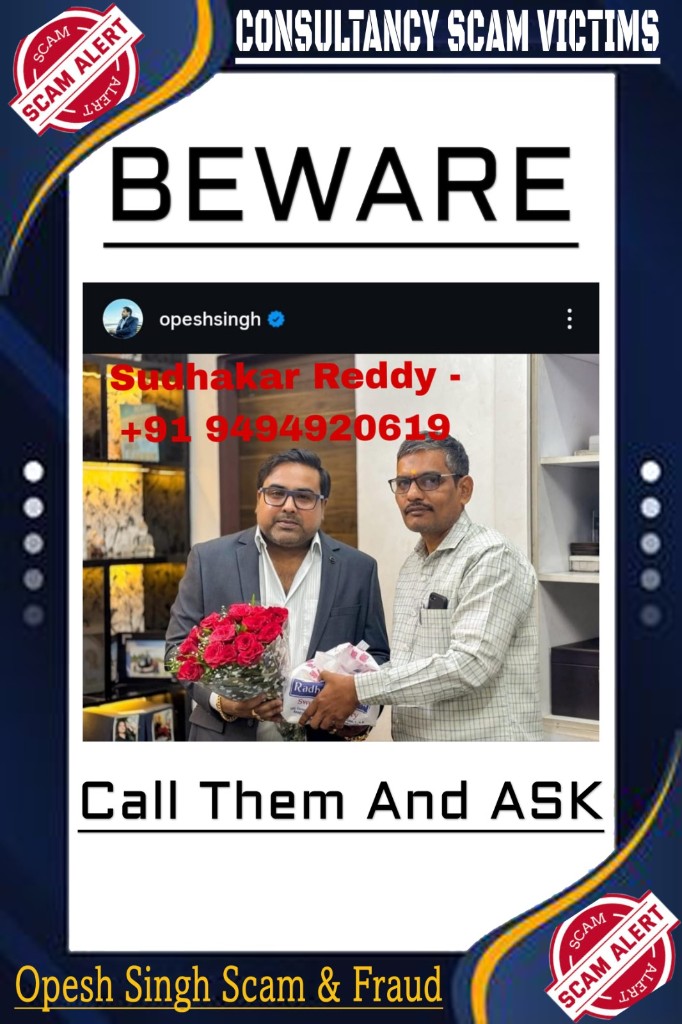 Consultancy scam victims — Sudhakar Reddy