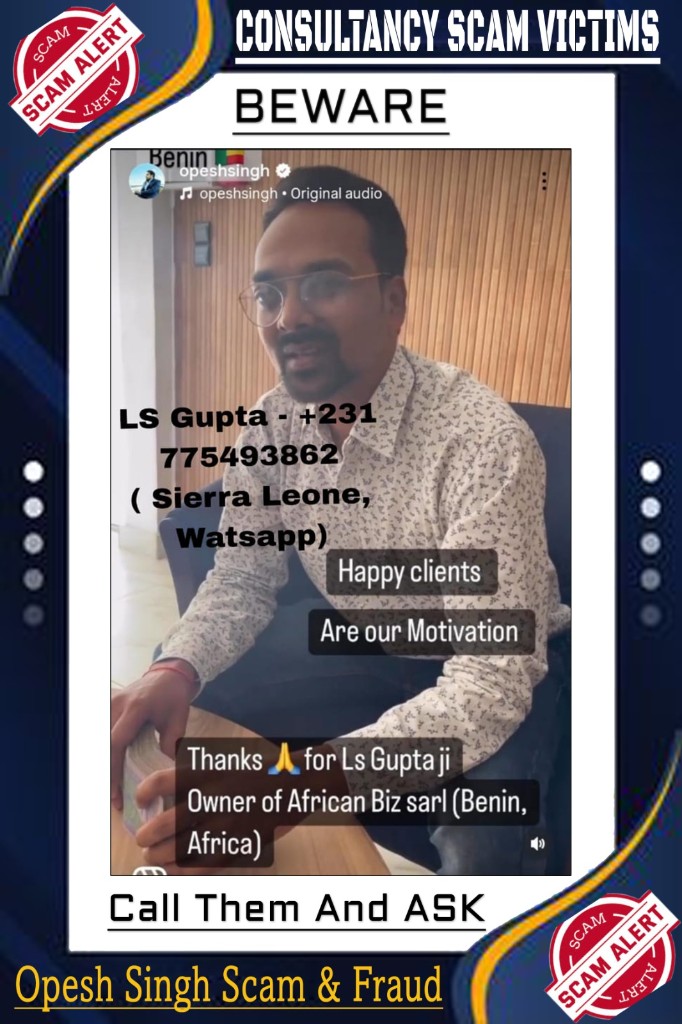 Consultancy scam victims — LS Gupta