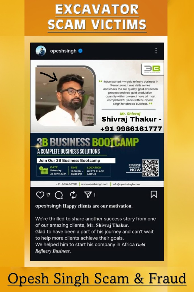 Excavator scam victims — Shivraj Thakur