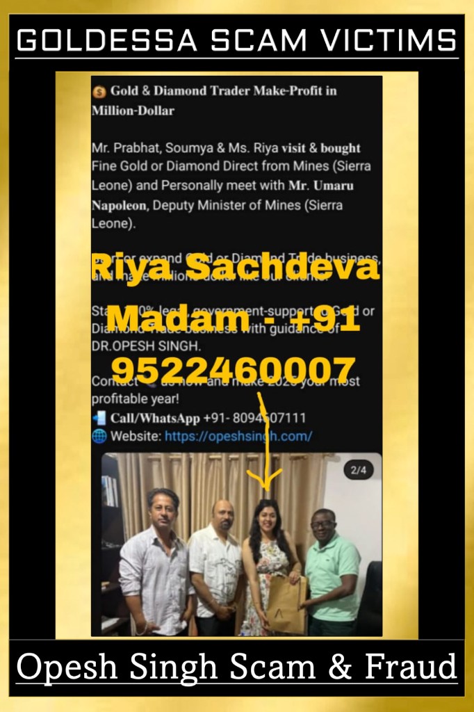 Goldessa scam victims — Riya Sachdeva Madam