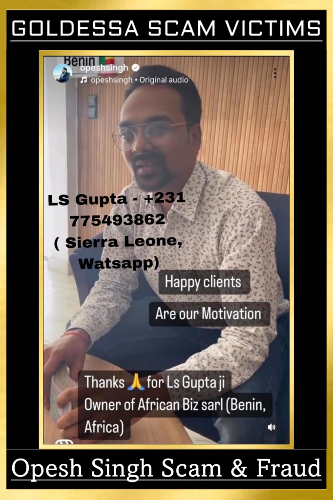 Goldessa scam victims — LS Gupta