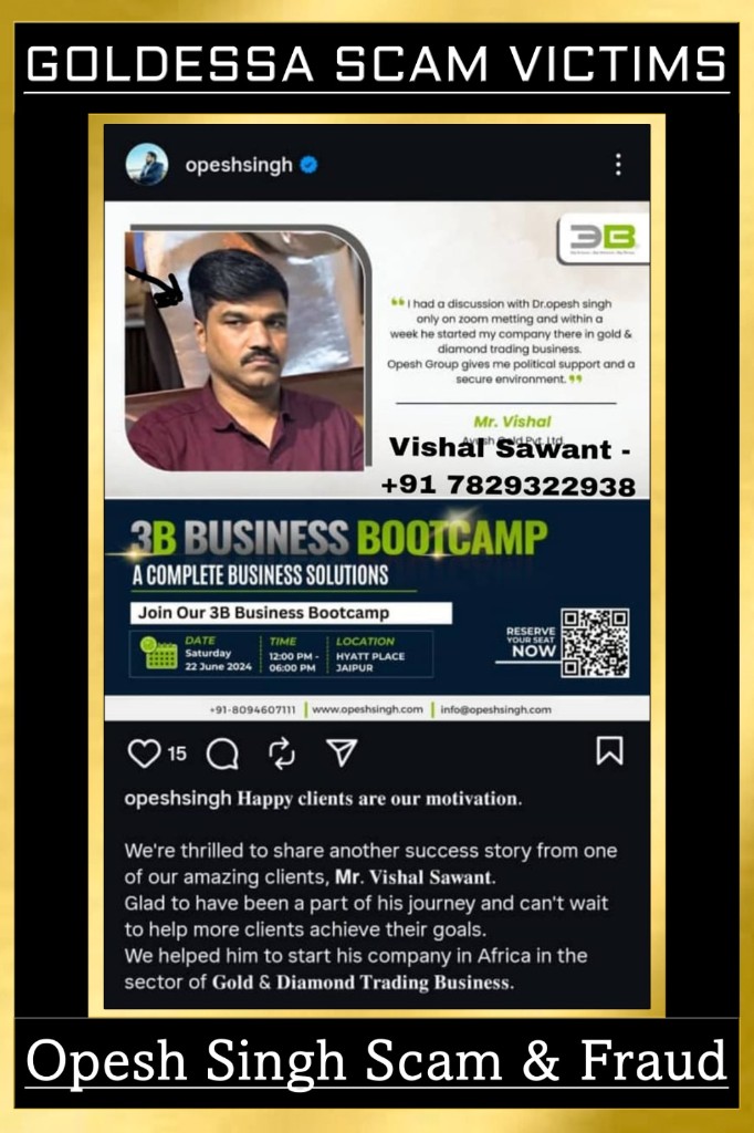 Goldessa scam victims — Vishal Sawant
