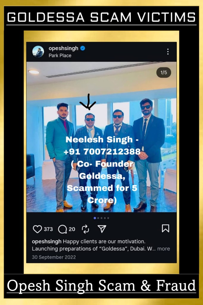 Goldessa scam victims — Neelesh Singh