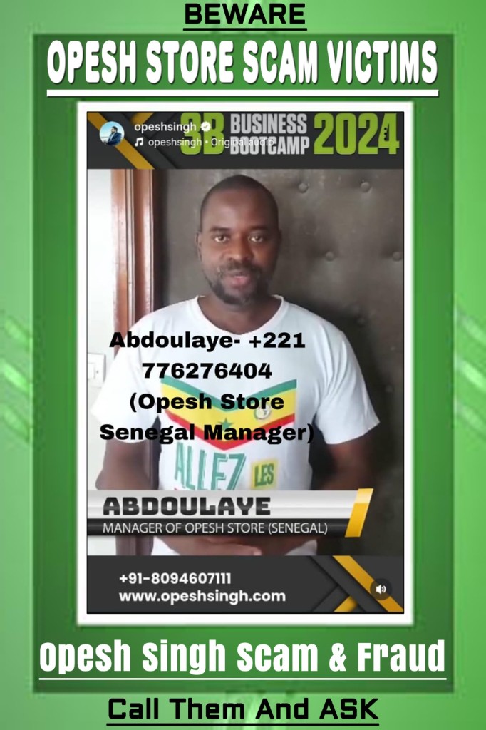 Opesh Store scam victims — Abdoulaye